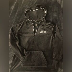 JUSTICE black hoodie pullover -12